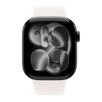 Apple Watch Series 11, 42 mm, Jet Black Aluminum Light Blush Sport Band M/L